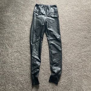 Black Faux Leather Pants